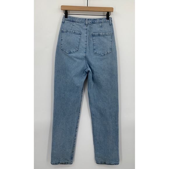 WeWoreWhat Jeans Womens 27 Blue High Rise Straight Leg Light Wash Denim Pants - Picture 2 of 10